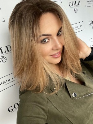 Rita II 35cm M lace peruka z włosów naturalnych europejskich lace front  