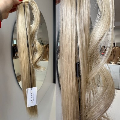 Amber Kucyk z włosów syntetycznych termo  55 cm 120 g jasny blond