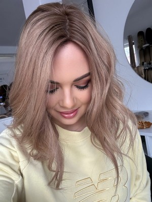 Linda 35cm 20x20 Topper do zagęszczenia clip in beżowy blond baleyage