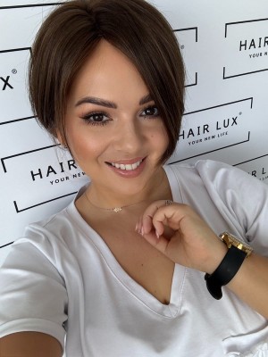 Tina 20-25 mono topper 13x16 cm włosy naturalne kolor brąz #4