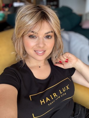 Peruka syntetyczna Flawless waves  14/26/R10 | TressAllure peruka falowana z grzywką 30cm