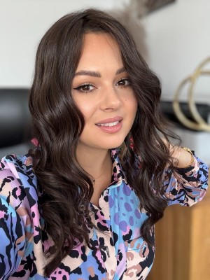 Syntetyczny  mono topper  falowany  Ginger without cream Belle Tress 55 cm