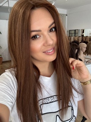 Gosia 45 S peruka z włosów naturalnych jasny brąz