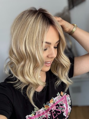 Syntetyczny  topper  falowany premium Honey  Belle Tress 35 cm