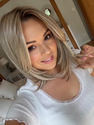 Rootbeer Float blonde premium Belle Tress 35cm mono topper syntetyczny 