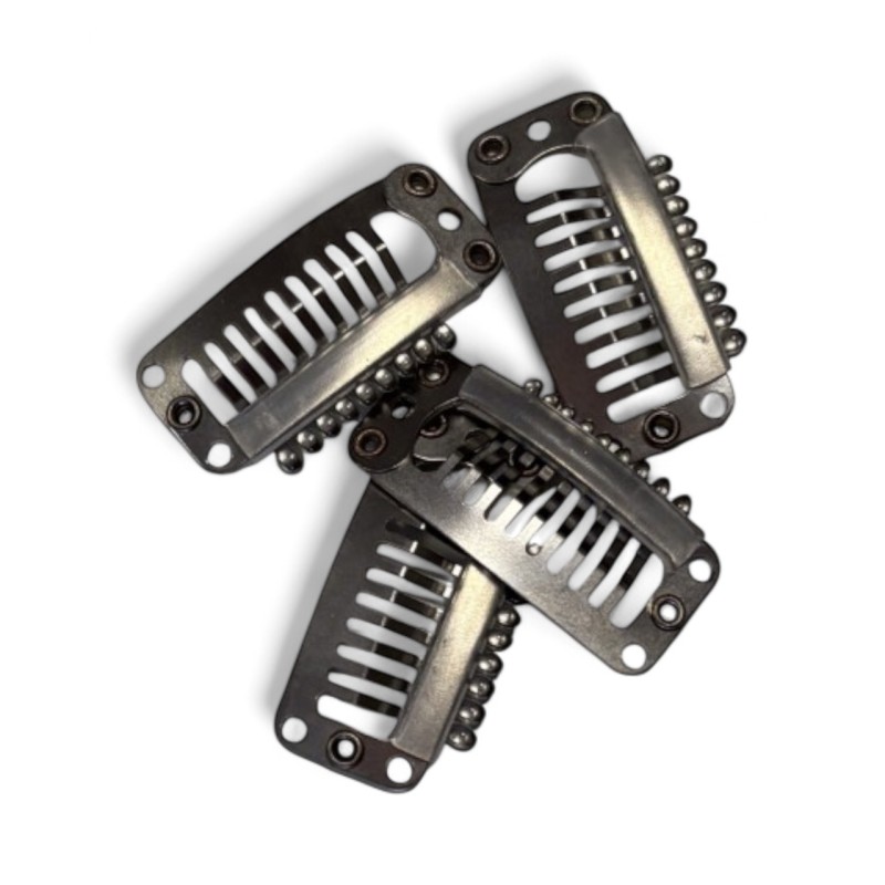 Spinki clip-in  z obniżoną zawartością niklu, widok z góry