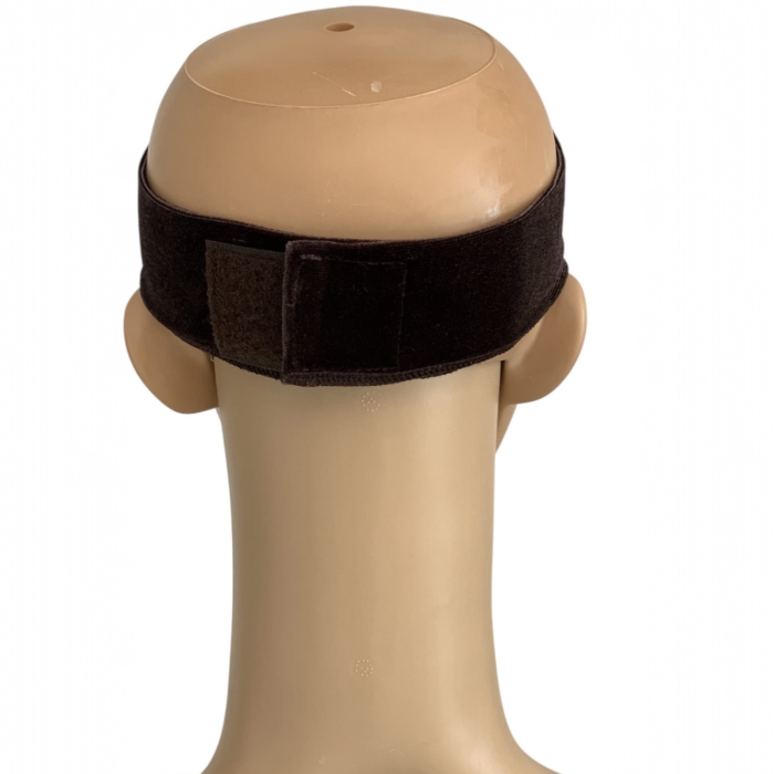 Opaska welurowa stabilizująca perukę w kolorze brązowym