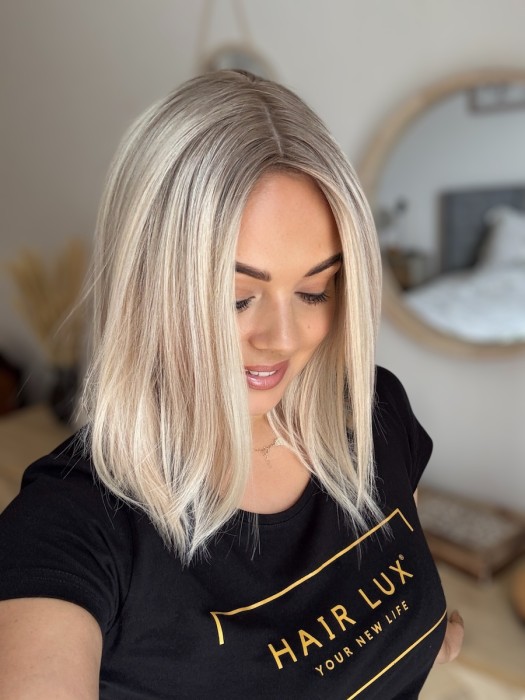 Prezentacja Toppera Angela – koronka 20x20 cm, długość 35cm, gęstość 130%.