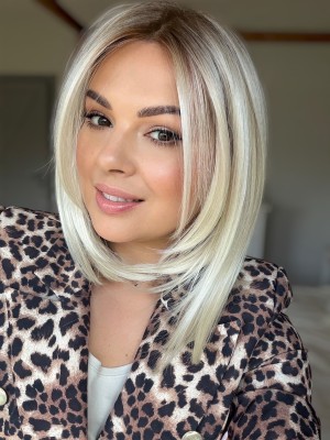 Bombshell blonde premium Belle Tress 35cm mono topper syntetyczny