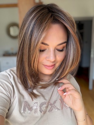 Mocha with cream premium Belle Tress 35cm mono topper syntetyczny