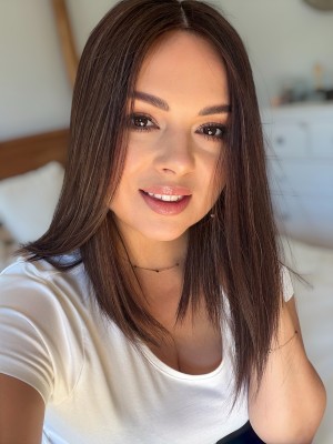 Topper naturalny KAMILA 40 cm – brąz z refleksami | baza 20x20 cm ultra flat front