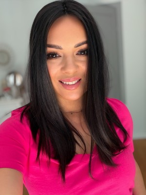 Topper naturalny Salma 40 cm brąz #2 baza 20x20 | HairLux