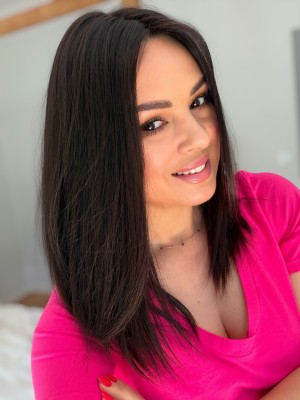 Topper naturalny Salma 35 cm brąz #2 baza 20x20 | HairLux
