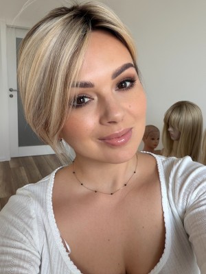 Luna 25 cm Topper zagęszczenie mono baleyage ciepły blond