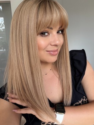 Rita Topper naturalny 40 cm z grzywką 20x20 baleyage 