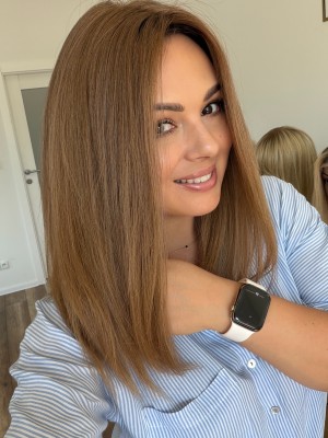 Anita 40-45cm 20x20  topper z włosów polskich  złoty blond 