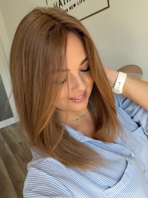 Anita 40-45cm 20x20  topper z włosów polskich  złoty blond 