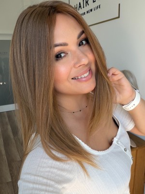 Anita 40-45cm 20x20  topper z włosów polskich  ciemny blond