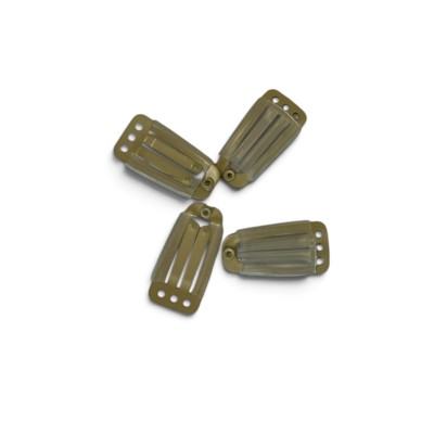 Metalowe mini spinki do topperów 1 × 2 cm kremowe 4 sztuki