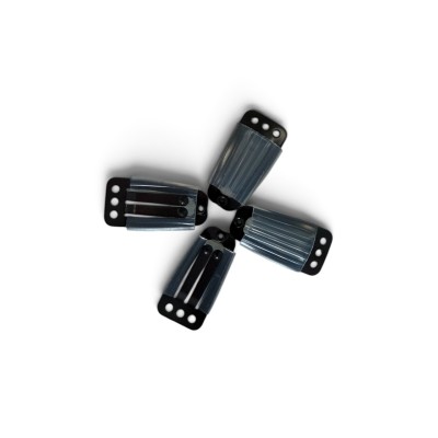 Metalowe mini spinki do topperów 1 × 2 cm brąz 4 sztuki